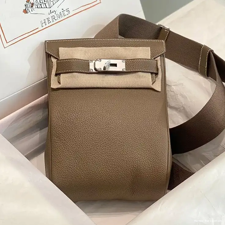 Backpack PM Dos In Hac Togo Palladium Hardware a Leather Hermes Khaki 0408